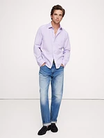 Standard-Fit Washed Cotton Poplin Shirt