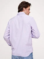 Standard-Fit Washed Cotton Poplin Shirt