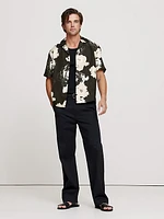 Standard-Fit Silk Resort Shirt
