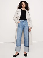 High-Rise Straight Selvedge Cuffed Jean