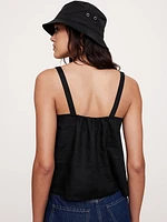 Linen Tie-Front Tank