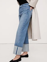 High-Rise Straight Selvedge Cuffed Jean