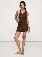 High-Rise Linen 3" Short