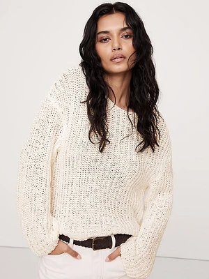 Oversized Scoop-Back Sweater