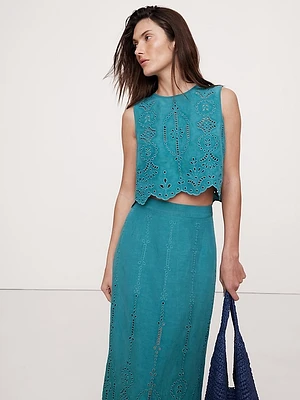 TENCEL™-Linen Eyelet Tank