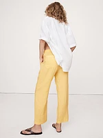 Linen Pull-On Ankle Pant