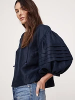 Linen Peasant Blouse