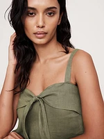 Linen Tie-Front Tank