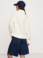 Oversized Viscose-Linen Popover
