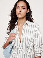 Cotton Poplin Asymmetrical Shirt Dress