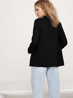 Drapey-Twill Blazer
