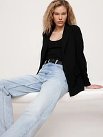 Drapey-Twill Blazer