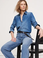 Mid-Rise Relaxed Utility Barrel Jean