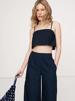 Cotton Poplin Cropped Cami