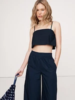 Cotton Poplin Cropped Cami