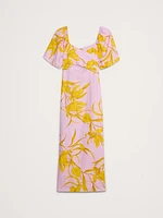 Linen Sweetheart Long Midi Dress