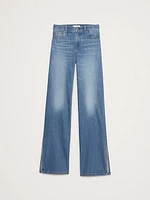 The Icon Classic Mid-Rise Wide-Leg Split-Hem Jean