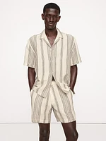 Stripe Linen-Cotton Resort Shirt