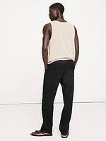 Italian Linen-Cotton Pull-On Pant
