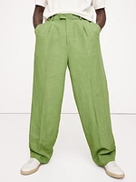 Tencel™-Linen Wide-Leg Suit Pant
