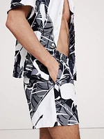 5" Floral Terry Pull-On Short
