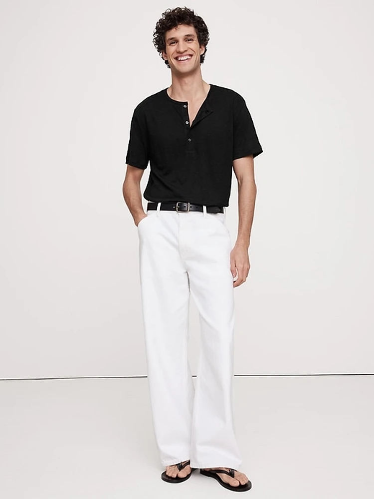 Linen Henley T-Shirt