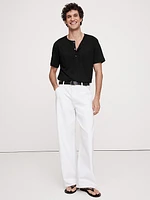 Linen Henley T-Shirt