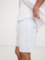 7" Linen-Cotton Pull-On Short