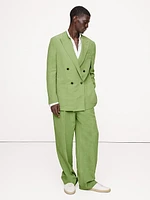 Relaxed Double-Breasted Tencel™-Linen Suit Jacket