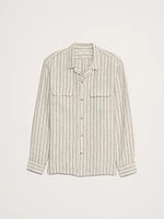 Standard-Fit Linen Resort Shirt