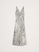 Bias-Cut Matte Silk Maxi Dress