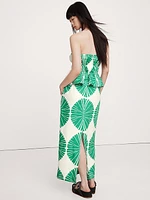 Linen Pull-On Maxi Skirt