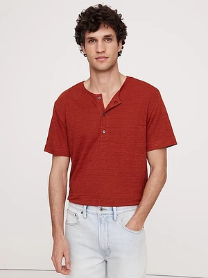 Linen Henley T-Shirt
