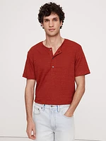 Linen Henley T-Shirt