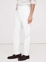 Slim Italian Cotton-Linen Dress Pant