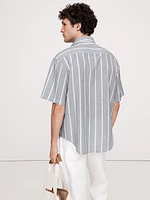 Relaxed-Fit Summerweight Cotton Short-Sleeve Shirt