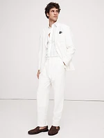 Slim-Fit Cotton Shadow-Stripe Tuxedo Shirt