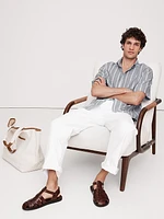 Relaxed-Fit Summerweight Cotton Short-Sleeve Shirt