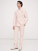 Double-Breasted Linen Suit Jacket