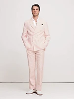 Double-Breasted Linen Suit Jacket