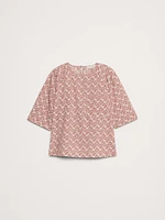 Cotton Poplin Trapeze Top