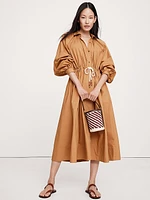 Cotton Poplin Midi Shirtdress