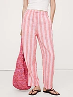 Linen Pull-On Ankle Pant