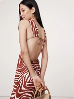Backless Linen Maxi Dress