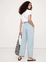 High-Rise Barrel Tencel™-Linen Pant