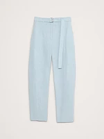 High-Rise Barrel Tencel™-Linen Pant