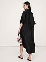 Linen Asymmetrical Shirt Dress