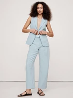 High-Rise Barrel Tencel™-Linen Pant