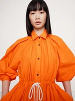 Cotton Poplin Midi Shirtdress