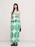 Linen Pull-On Maxi Skirt